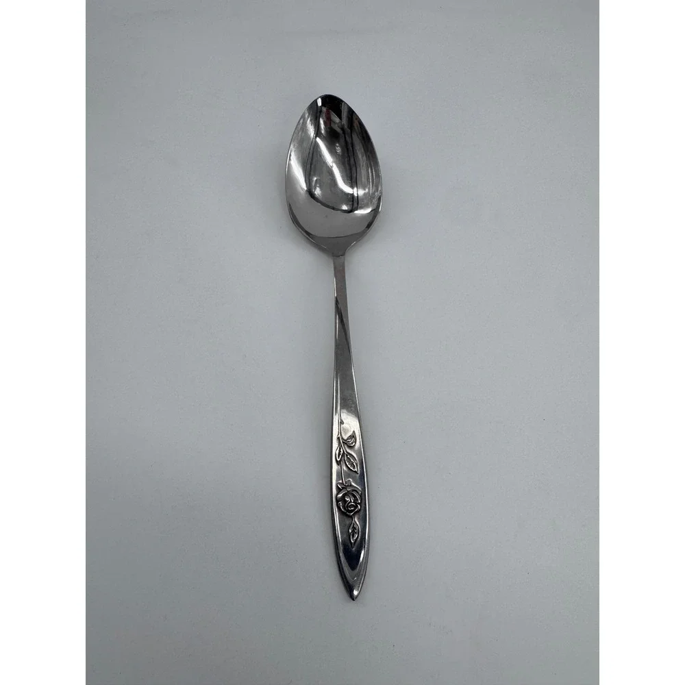 Oneida Community Stainless‎ My Rose Serving Spoon Dining Flatware
